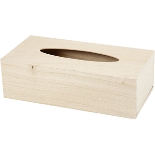 Creativ 575700 Taschentuchbox, Holz, groß, 27 x 14 x 8 cm, 1 Stück