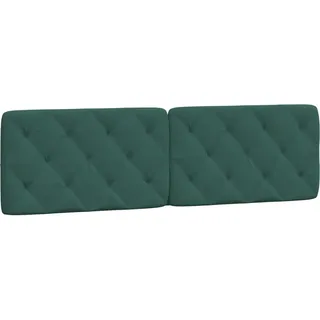 vidaXL Kopfteil-Kissen Dunkelgrün 180 cm Samt - Grün