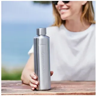 Sodastream 0,8L DUO Thermic Metallflasche Edelstahl Silber