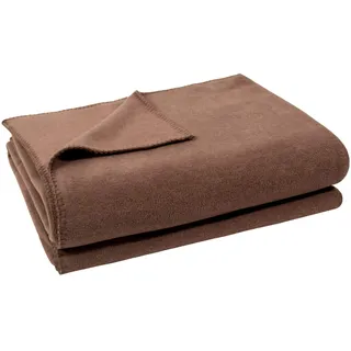Soft-Fleece-Decke – Polarfleece-Decke mit Häkelstich – flauschige Kuscheldecke – 180x220 cm – 840 smoke - von ’zoeppritz since 1828’