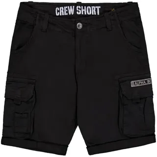 Alpha Industries Crew Cargo-Shorts Schwarz 30