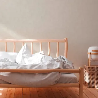 A.S. Création Vliestapete mit einfarbiger Struktur - helle Uni-Tapete in Beige, Creme 10,05 m x 0,53 m - 389224