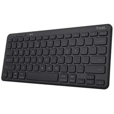 Bild von Lyra Compact Wireless Keyboard, schwarz, USB/Bluetooth, DE (24709)