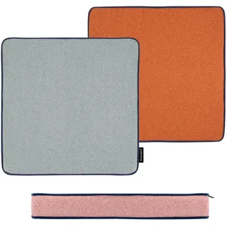 REMEMBER Sitzkissen Peanut 40 x 40 cm Orange/Hellgrau/Hellrosa