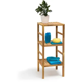 Relaxdays Badregal Holz , 36x85x35.5 cm , Badezimmer, Badezimmerregale, Badregale