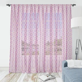 ABAKUHAUS Abstrakt Wandteppich, Hübsche Zier Entwurf Runde Motive Gestellt in Rhombus Ethnic Feels, Wohnzimmer Schlafzimmer seidiges Satin Wandtuch, 240 cm x 274 cm, Hellgelbe Lila - Lila