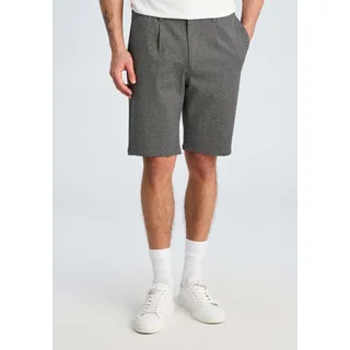 Shorts LINDBERGH, Herren, Gr. XL, N-Gr, grau (grau mix), Web, Obermaterial: 75% Polyester, 22% Viskose, 3% Elasthan, unifarben, bequem kniefrei, Hosen Shorts, mit Viskose und Stretch