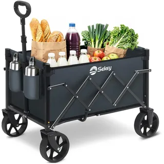 Sekey Bollerwagen Faltbar Klein 80KG grau
