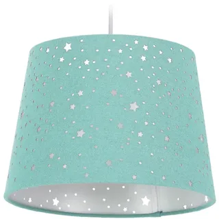 Relaxdays Kinderzimmerlampe , Türkis , Metall, Textil, Kunststoff , E27 , 27x122x27 cm , Lampen & Leuchten, Kinderzimmerlampen