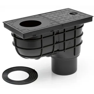 MCH MCH| 325 E| Regenrohrablauf Dachrinnenablauf| Ablaufdurchmesser: DN 110| schwarz