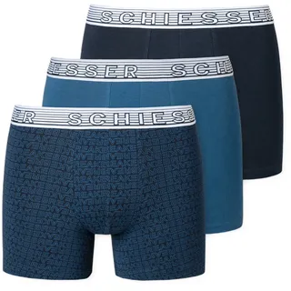 SCHIESSER Jungen Shorts im Pack - Serie 95/5 Unterhose, Organic Cotton Blau 176