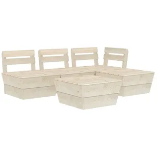 vidaXL 5-tlg. Garten-Paletten-Lounge-Set Imprägniertes Fichtenholz