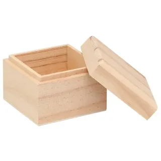 GLOREX 6 1682 601 Holzbox, Natur, 7, 5 x 6 cm