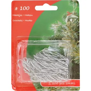 Weihnachtskugel Aufhänger Metall 100 Stück Silber