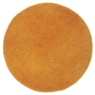 NYVI Badematte NYVISpa Lasalle Ø 60 cm Orange Rund - Badezimmerteppich - rutschfest, Saugfähig, Schnell Trocknend, Fußbodenheizung geeignet, Oeko-TEX, Waschbar, Weich