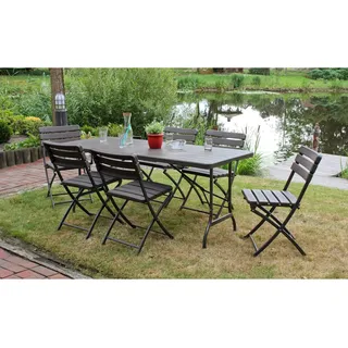 Garden Pleasure Tabora Klapptisch 180 x 74,5 x 73 cm braun