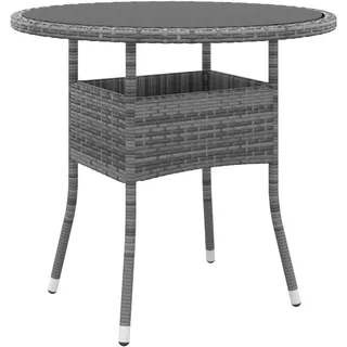 vidaXL Gartentisch Ø 80 x 75 cm Grau