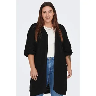 ONLY CARMAKOMA Strickjacke ONLY CARMAKOMA "CARMIRLA NEW L/S CARDIGAN KNT", Damen, Gr. M, schwarz, Strick, Obermaterial: 100% Polyacryl, unifarben, Strickjacken Strickjacke