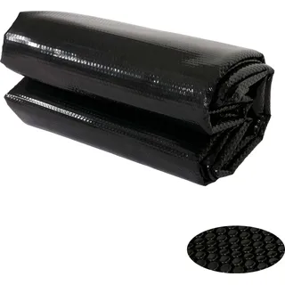Pool-Abdeckung Wärmeplane Abdeckplane Solarplane Solarabdeckung, Stärke: 400 μm oval 7,31x3,65m schwarz