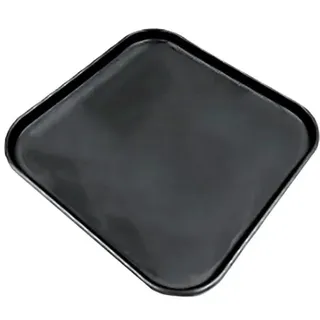 Garcia de Pou 6 Stück – Teller Asami Ware, quadratisch, 19 x 19 x 2 cm, Schwarz, Melamin