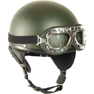 Mil-Tec Oldtimer, Halbschalenhelm - Matt-Oliv - XL