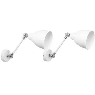 Beliani 2er-Set Wandleuchten MISSISSIPPI verstellbar Glockenförmig Modernes Design