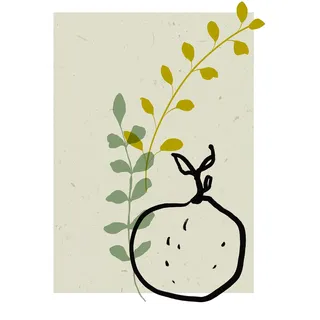 KOMAR Bild »Fruit du paradis« Natur 1 Stk. tlg. Wandbild - ohne Rahmen, beige