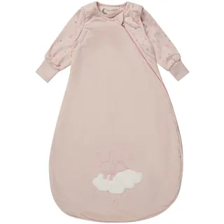 Sterntaler Schlafsack mit Armen 70cm Hase Hanni - Jersey, leicht wattiert - abnehmbare Ärme mit Klettverschluss & Handstulpen - 2-Wege-Reißverschluss & Kabelöffnung - für Mädchen - 1,00 TOG, quarzrosa