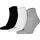 Socken Quarter Plain 3er Pack Grau/Schwarz/Weiß 43-46
