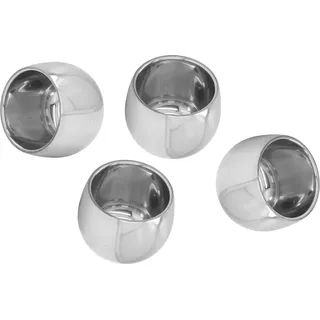 4 Stück kleine doppelwandige vakuumisolierte Edelstahl-Espressotassen 150 ml - für draußen Camping, Wandern und Picknick - Schwarz