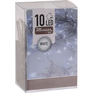 Spetebo Lichterkette mit 10 LED in kalt weiß - 130 cm - Weihnachts Tischlichterkette Deko Innen Beleuchtung