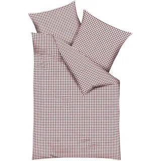 KAEPPEL Vichy Karo Biber Baumwolle Rot 155 x 220 cm + 2 x 80 x 80 cm