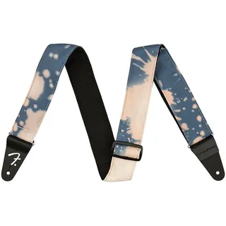 Fender Gitarrengurt Tie-Dye Acid Wash, Verblasstes Navy, Verstellbar 34”-59”, Einzigartiger, Gebleichter Canvas