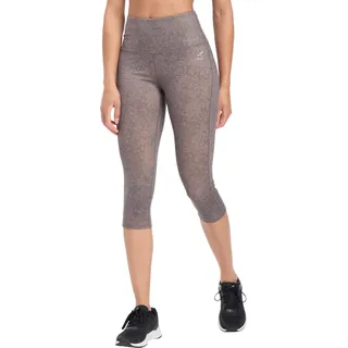 Trainingstights ENERGETICS "DA.-TIGHT 3/4 KAPINEM 3/4 II W", Damen, Gr. S, N-Gr, aop,, braun smoke, ant, Obermaterial: 73% Polyester, 27% Elasthan, Hosen Trainingstights, 3/4-Länge, sportlicher Stil