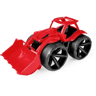 Wader 64500 - Maximus Traktor in Rot mit extra Breiten Reifen, Größe ca. 68 cm, für Kinder ab 12 Monaten, geeignet als Geschenk für kreatives Spielen