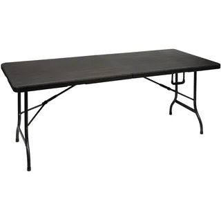 Perel Campingtisch Klapptisch Schwarz