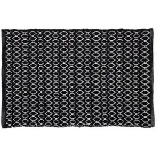 Sealskin Boho Badteppich Schwarz 90 x 60 cm