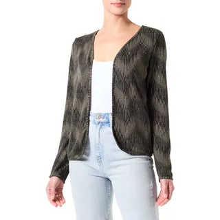ONLY Damen Strickjacke Onltora Ls Cardigan Cs JRS, Winter Moss/AOP:wild Zebra/Black, L