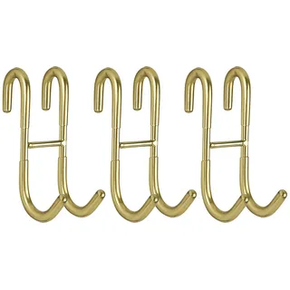 Simtive Duschtürhaken (3er-Pack), Türhaken für Badezimmer, rahmenlose Glasduschtür, Handtuchhaken, Duschabzieher, goldfarben