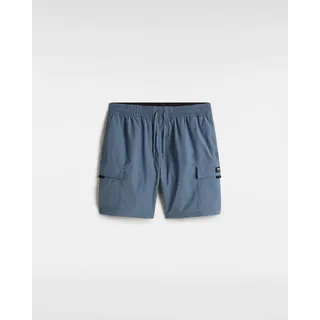 Badeshorts VANS "PRIMARYCARGOLOOSEELASTICBOARDSHORT", Herren, Gr. XXL, N-Gr, stormyweathe, Obermaterial: 61% Baumwolle, 39% Polyester, Badehosen Badeshorts, sportlicher Stil, aus Baumwolle und Polyester