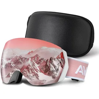 CARFIA Herren Damen Skibrille für Brillenträger 100% UV400-Schutz Schneebrille Skibrille Anti-Nebel Snowboardbrille Ski Goggles