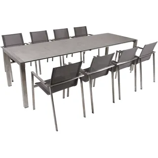 Garden Pleasure Sienna Set 9-tlg. Grau/Silber