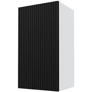 Feldmann-Wohnen Hängeschrank Lamello W2/40 Schwarz Matt / Weiß 40 / 32,5 / 72cm , Holz , Rechteckig , 40x72x32.5 cm , Küchen, Küchenmöbel, Küchenschränke, Küchenoberschränke