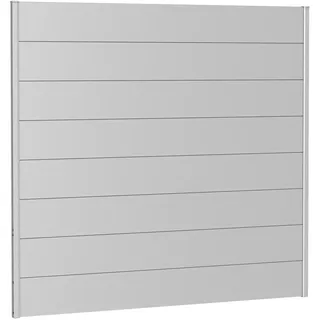 Biohort Sichtschutzelement 194 x 182 cm Silber Metall