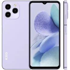 EL KXD A07 Handy Ohne Vertrag, 8GB+128GB/256GB Erweiterbar, 6.52" HD+ Display 4500mAh Android 12 4G Smartphone Günstig,Octa Core Prozessor, 13MP Panorama Kamera,Dual SIM 3 Steckplatz,Typ C,GPS-Lila