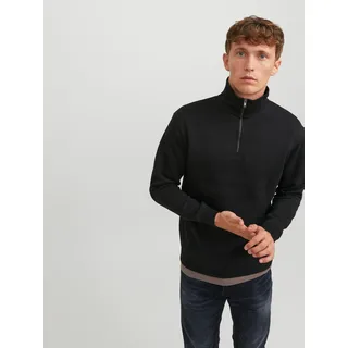 JACK & JONES JJEBRADLEY SWEAT HALF ZIP Schwarz XXL