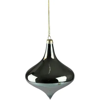 LeGer Home by Lena Gercke Weihnachtsbaumkugel »Zapfen aus Glas, rauchgrau« ØxH: 10x12 cm, grau