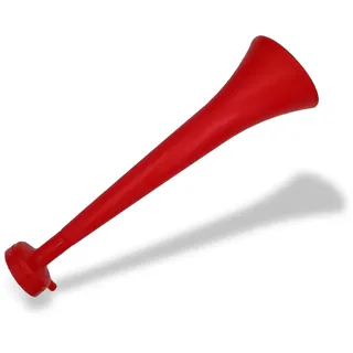 FUN FAN LINE - Packung x3 Kunststoff Vuvuzela Stadion/ungiftig Fußball Horn. Zübehor für Fußball- und Sportfeiern. Sehr Lautes Lufthorn für Animation. (Rot)