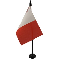 AZ FLAG TISCHFLAGGE Malta 15x10cm - Republik Malta TISCHFAHNE 10 x 15 cm - flaggen
