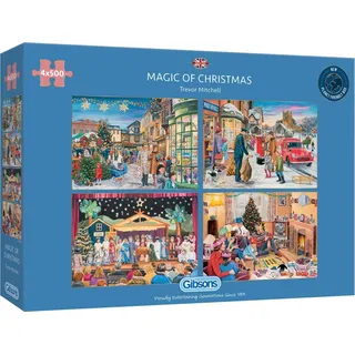 GIBSONS Puzzle Zauber der Weihnacht 4x500 Teile